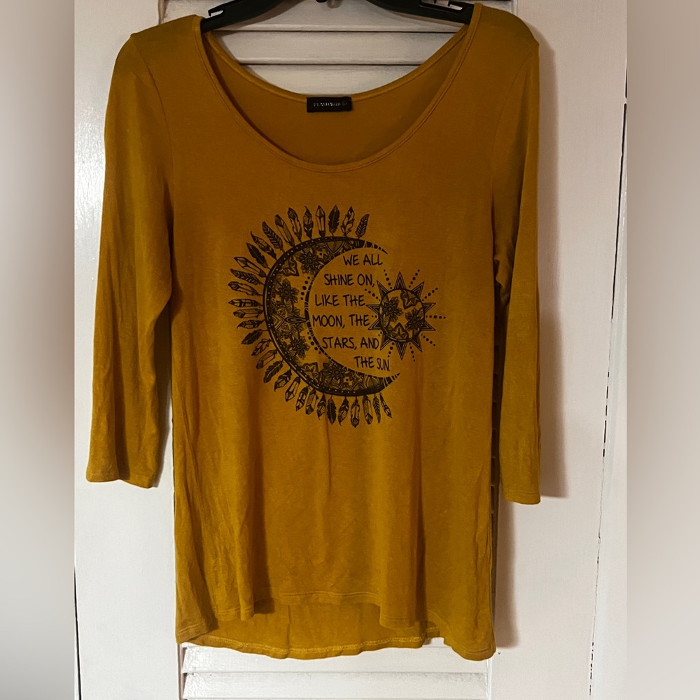 Flashmob “Instant Karma” Scoop Neck 3/4 Tee - Picture 2 of 5